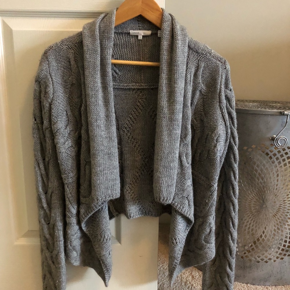 VINCE wool cropped Cardi